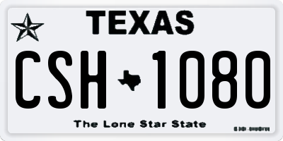 TX license plate CSH1080