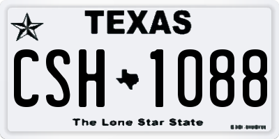 TX license plate CSH1088