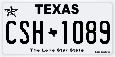 TX license plate CSH1089