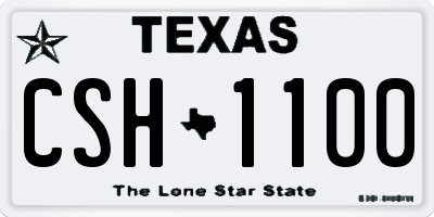 TX license plate CSH1100