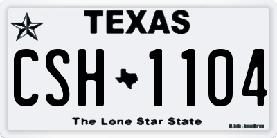 TX license plate CSH1104
