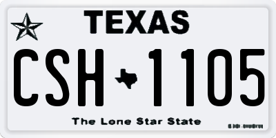 TX license plate CSH1105