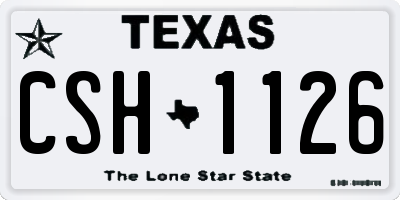 TX license plate CSH1126