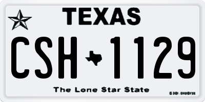 TX license plate CSH1129