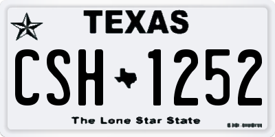 TX license plate CSH1252