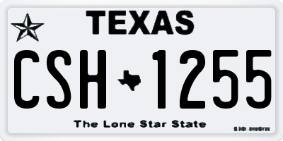 TX license plate CSH1255