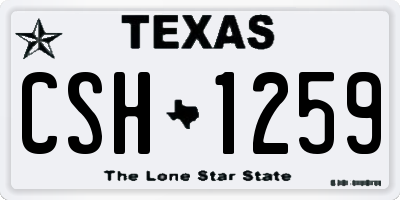 TX license plate CSH1259