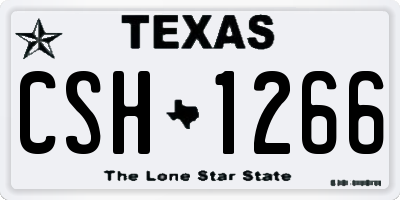 TX license plate CSH1266