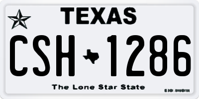 TX license plate CSH1286