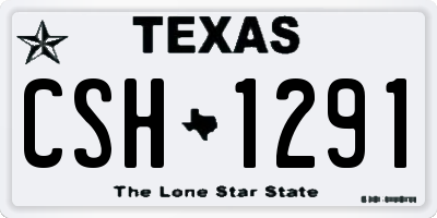 TX license plate CSH1291