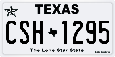 TX license plate CSH1295