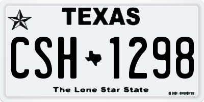 TX license plate CSH1298
