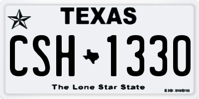 TX license plate CSH1330