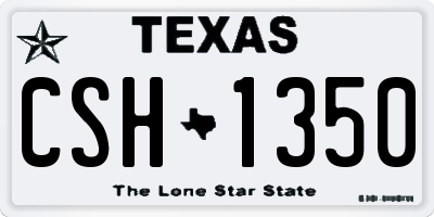 TX license plate CSH1350