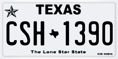TX license plate CSH1390
