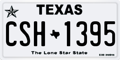 TX license plate CSH1395