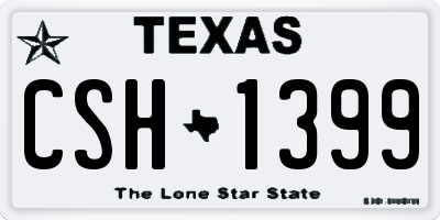 TX license plate CSH1399