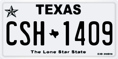 TX license plate CSH1409