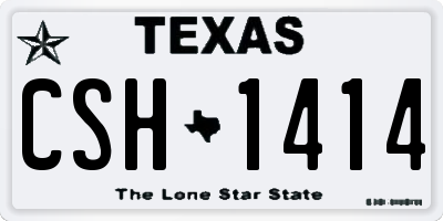 TX license plate CSH1414