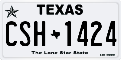 TX license plate CSH1424