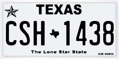 TX license plate CSH1438