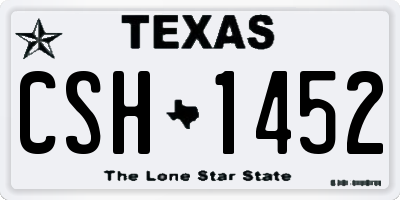 TX license plate CSH1452