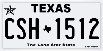 TX license plate CSH1512