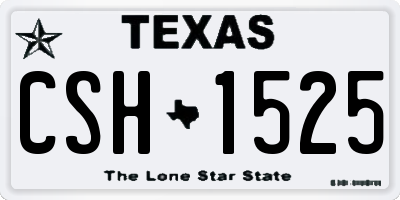 TX license plate CSH1525