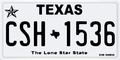 TX license plate CSH1536