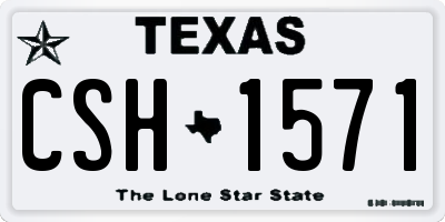 TX license plate CSH1571