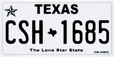 TX license plate CSH1685