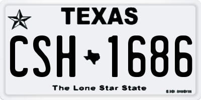 TX license plate CSH1686