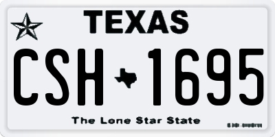 TX license plate CSH1695