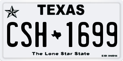 TX license plate CSH1699