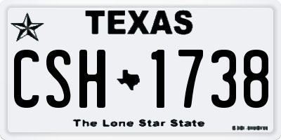 TX license plate CSH1738