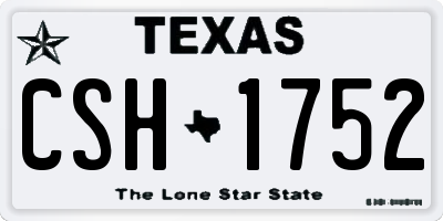 TX license plate CSH1752