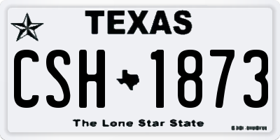 TX license plate CSH1873