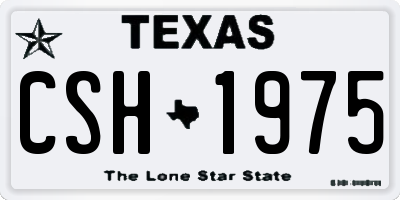 TX license plate CSH1975
