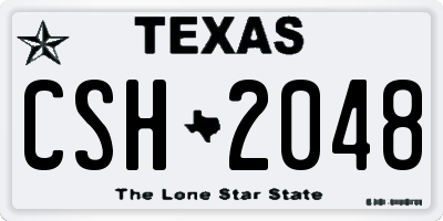 TX license plate CSH2048