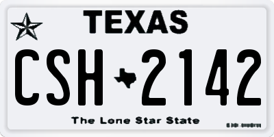 TX license plate CSH2142