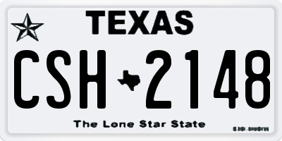 TX license plate CSH2148