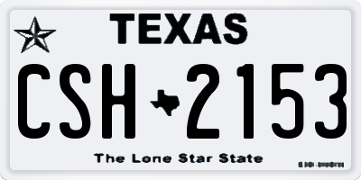 TX license plate CSH2153