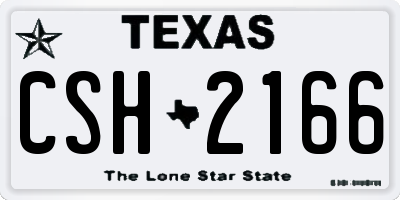 TX license plate CSH2166