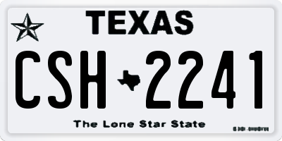 TX license plate CSH2241