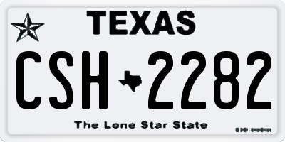 TX license plate CSH2282