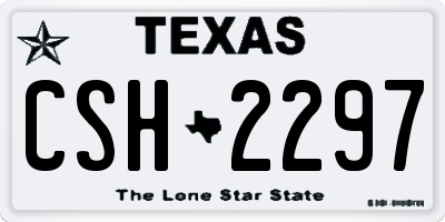 TX license plate CSH2297