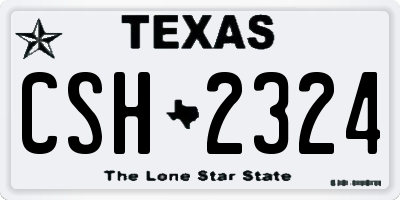 TX license plate CSH2324