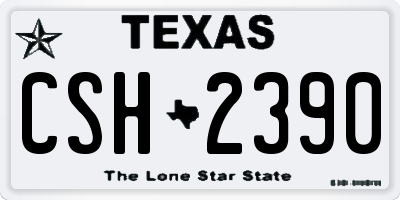 TX license plate CSH2390