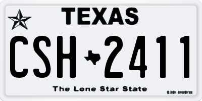 TX license plate CSH2411