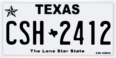TX license plate CSH2412